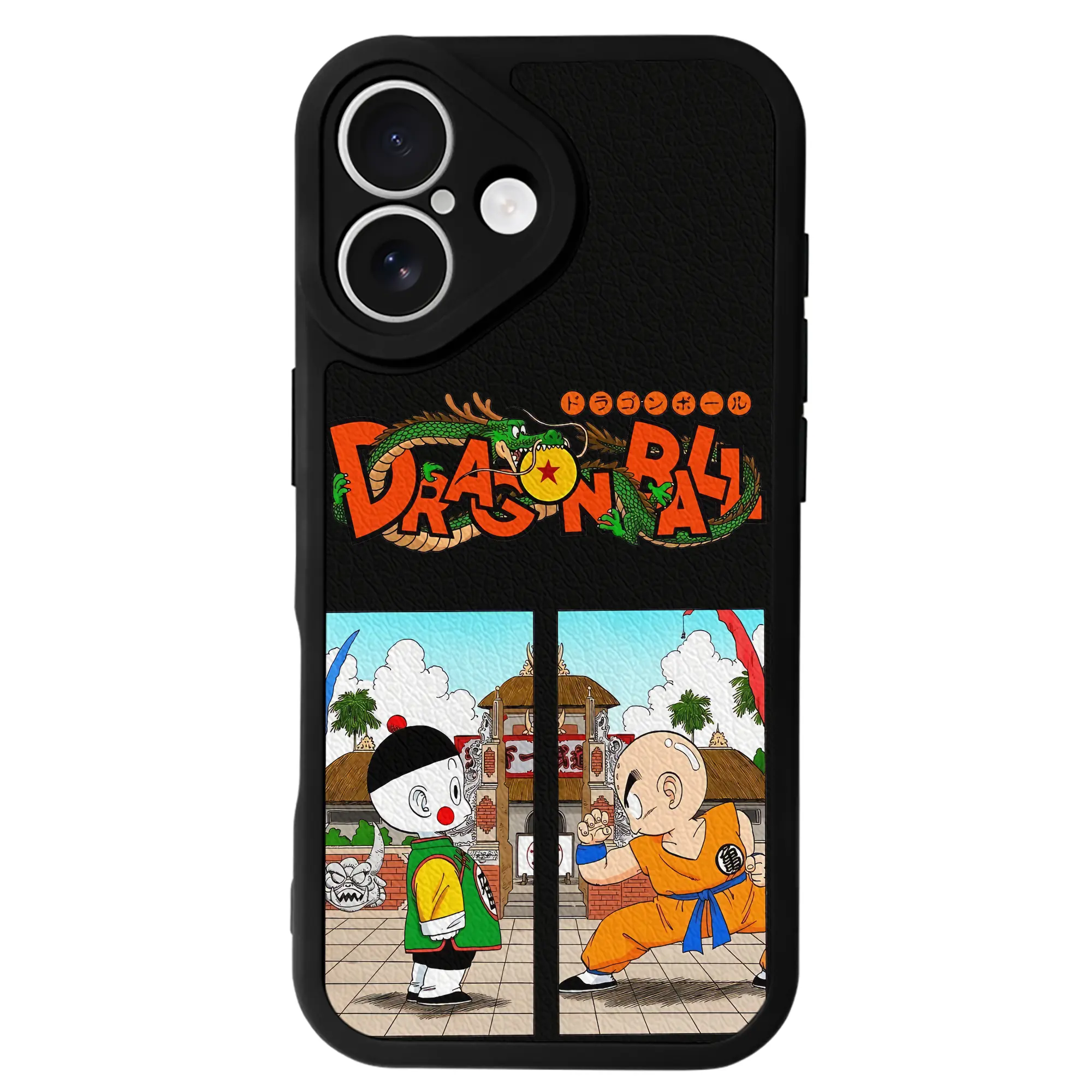 ドラゴンボール グッズ チャオズ - IPhone 16シリーズ対応 ・ シリコンスマホケース ・ レザー調 ・ 高精度フィット ・ 耐衝撃 ・ ワイヤレス充電対応 ・ 精密カット